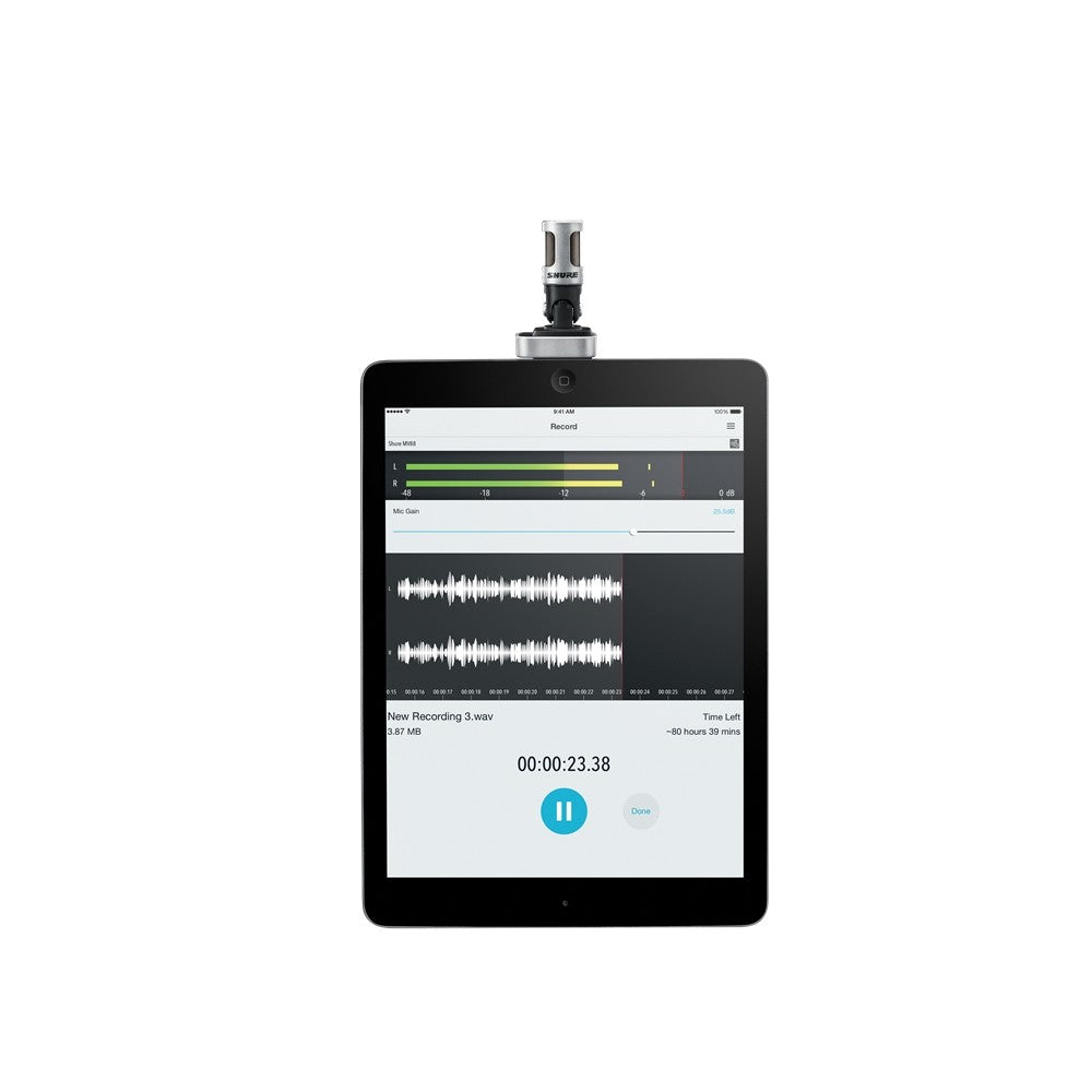SHURE MV88 Micrófono de condensador Apple iOS