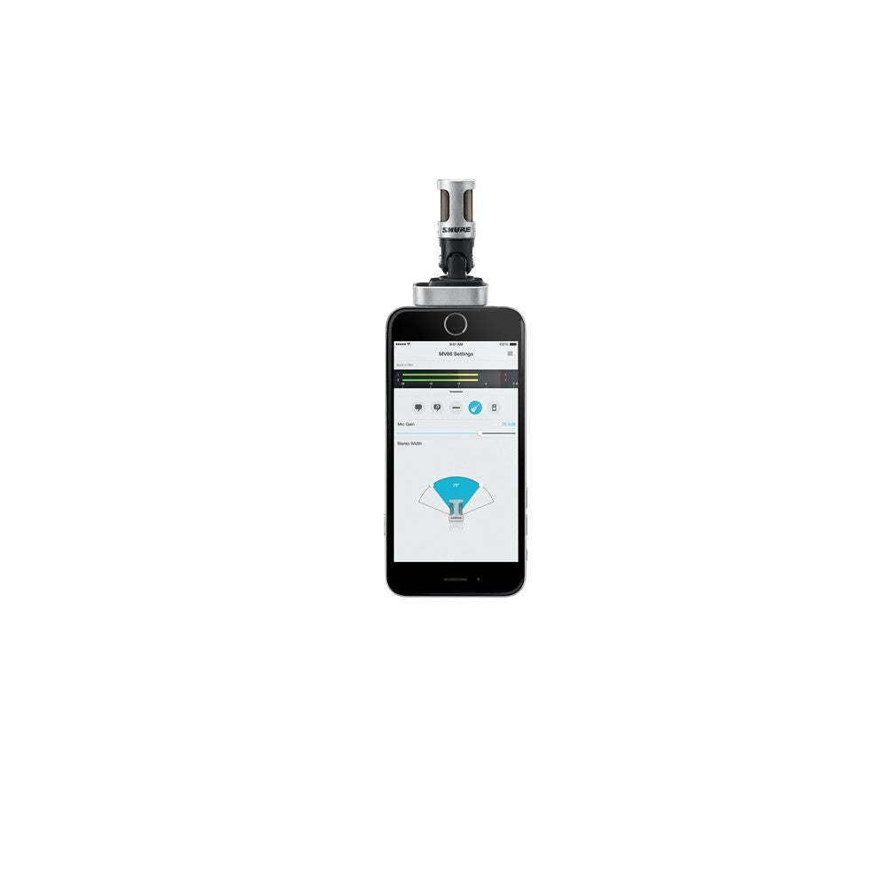 SHURE MV88 Micrófono de condensador Apple iOS