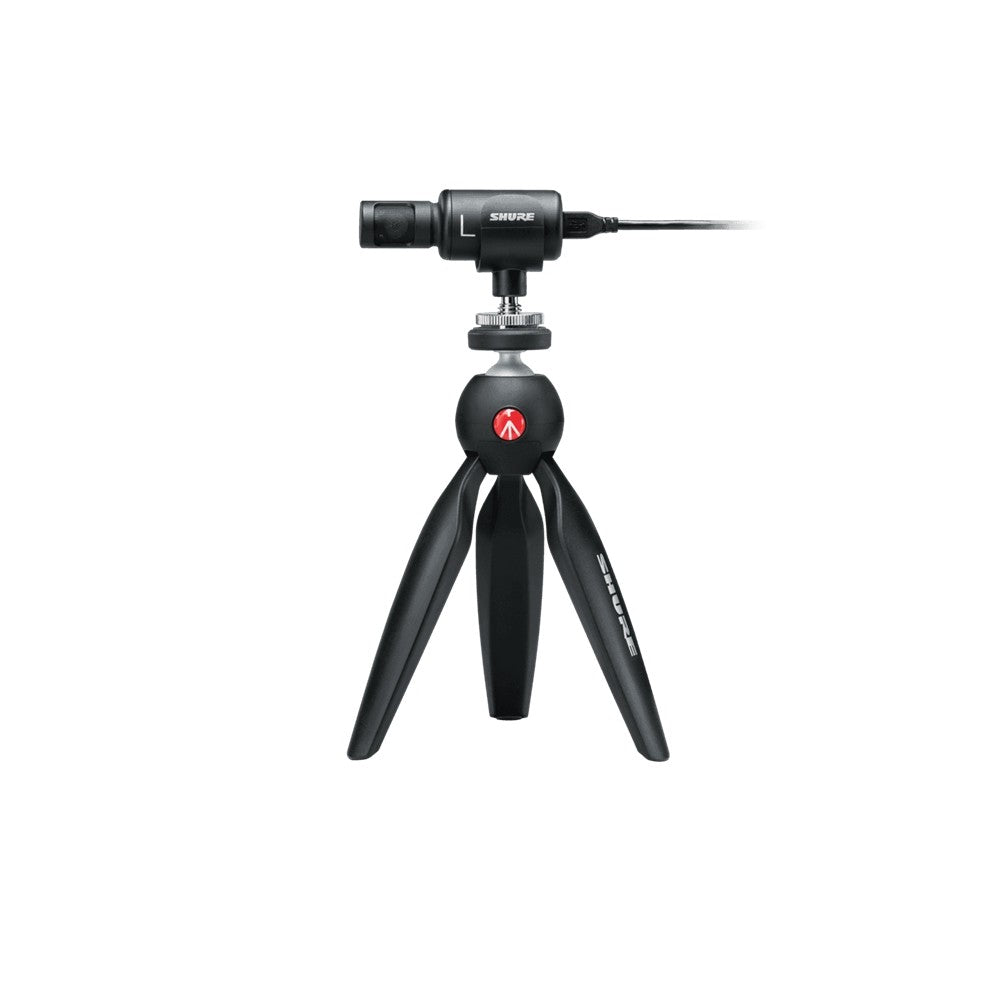 SHURE MV88+ VIDKIT Kit mic MV88+, mini cavalletto, clamp smartphone
