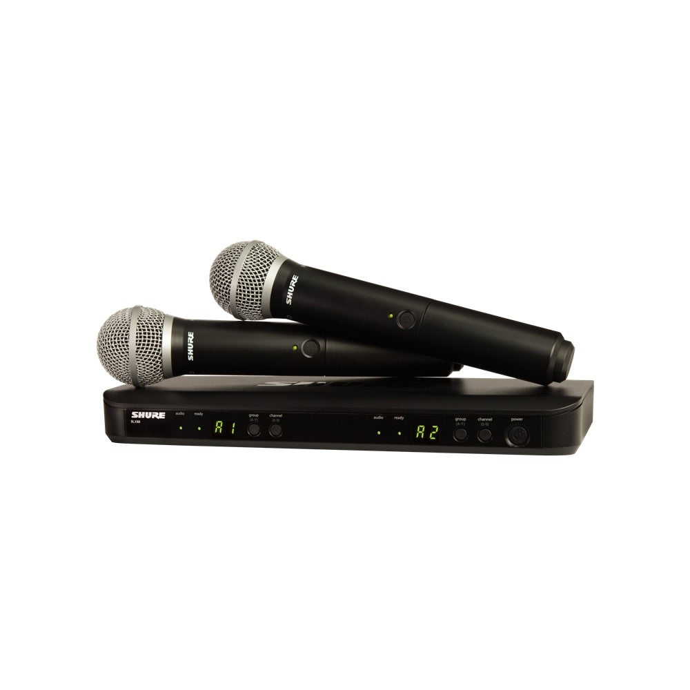 Shure BLX288E-PG58 Ricevitore, 2x trasmettitori a gelato, 2x PG58. (M17)