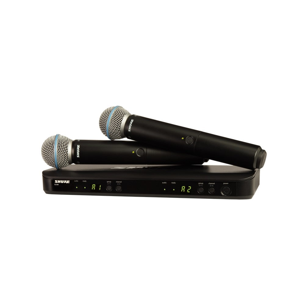 Shure BLX288E-B58 Ricevitore, 2x trasmettitori a gelato, 2x BETA58. (M17)