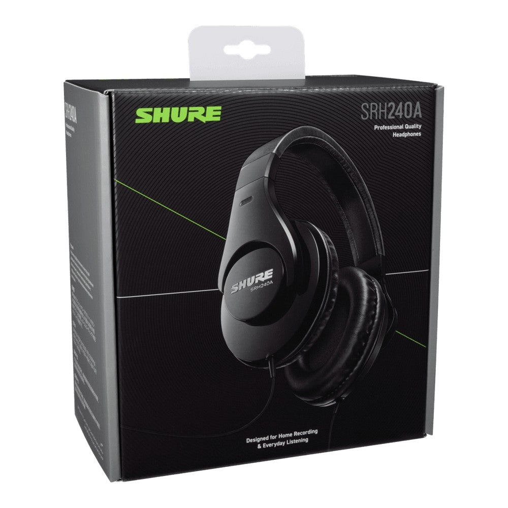 Shure SRH240A-BK Closed-Back Over-Ear Headphones
