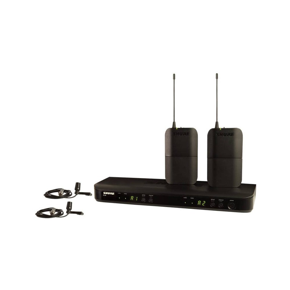 SHURE BLX188E-CVL Sistema wireless BLX88E, 2 BLX1 e 2 CVL-B/C-TQG