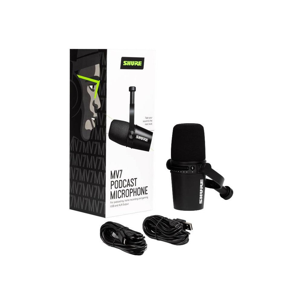 SHURE MV7-K Micrófono dinámico cardioide XLR/USB