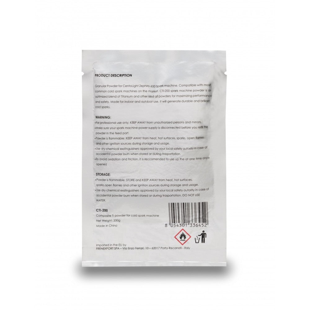 CENTOLIGHT CTI-200 POLVERE DI TITANIO PER SPARK MACHINE 200 GR