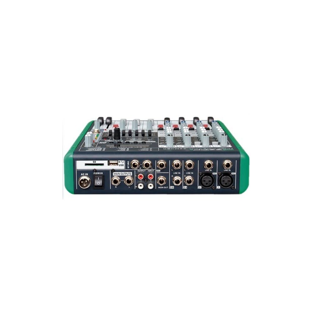 ZZIPP ZZMX6R Mixer a 6 canali con lettore mp3