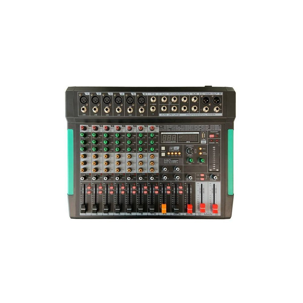 ZZIPP ZZMX8RBT Mixer 8 canali con lettore mp3 e Bluetooth
