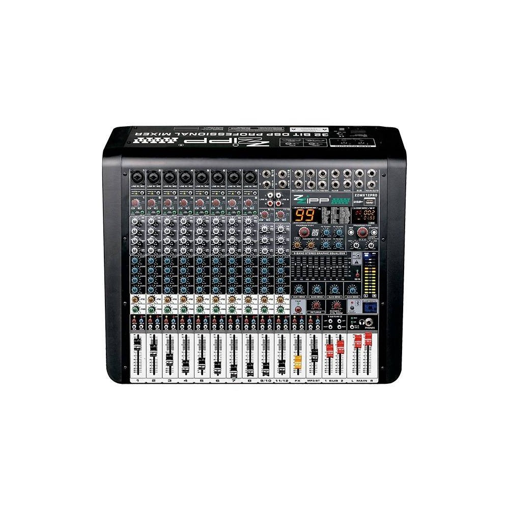 ZZIPP ZZMX12PRO Mixer a 12 canali Bluetooth con USB e DSP