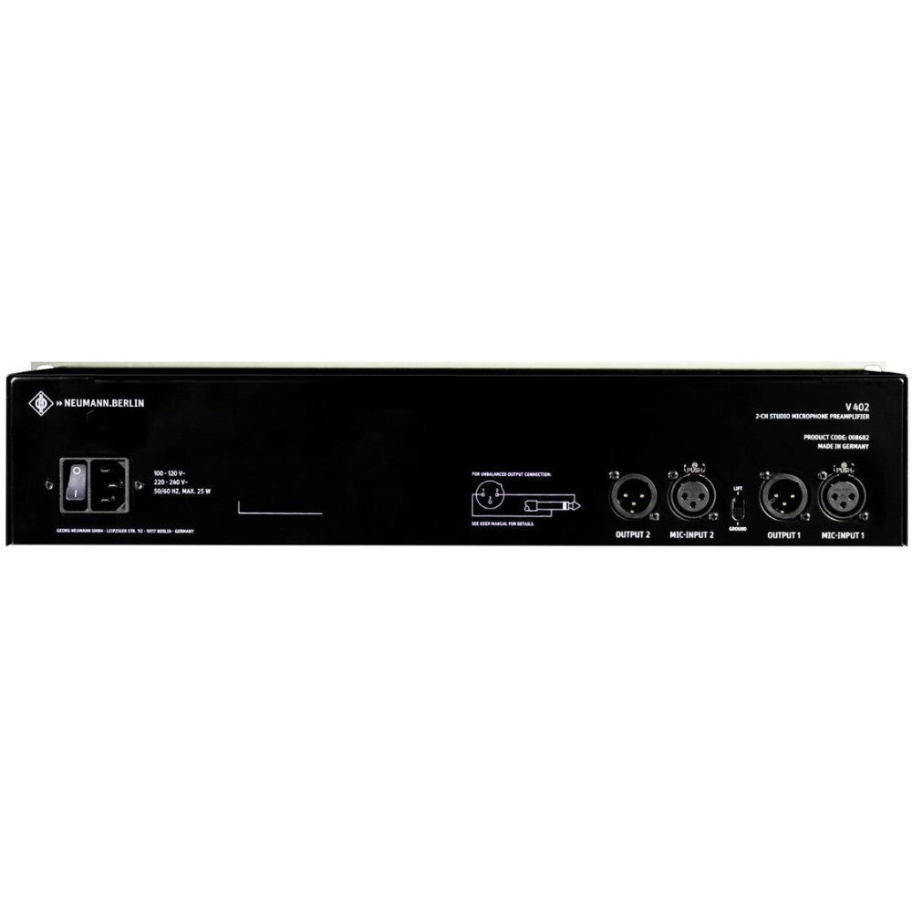 Preamplificador de micrófono NEUMANN V 402 de 2 canales
