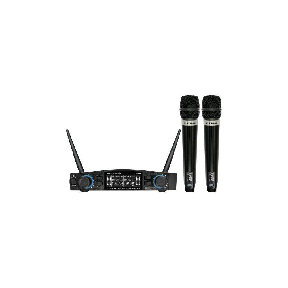 ZZIPP TXZZ580 Set radiomicrofono UHF 48 canali con 2 trasmettitori a gelato