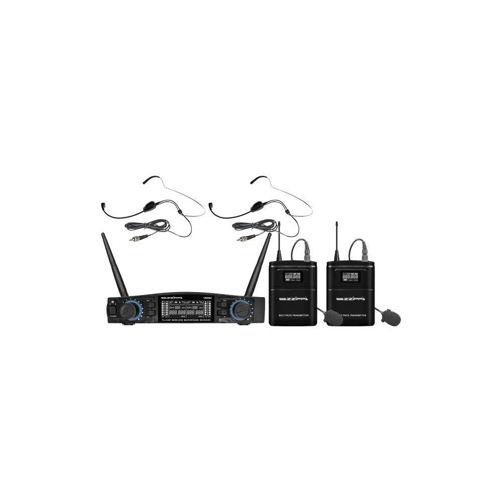 ZZIPP TXZZ584 Set radiomicrofono UHF 48 canali con 2 microfoni ad archetto