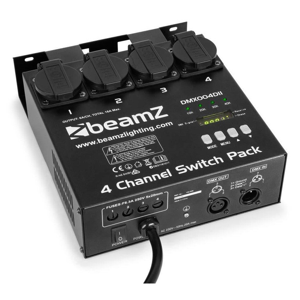 BeamZ DMX004DII Paquete de interruptores de 4 canales