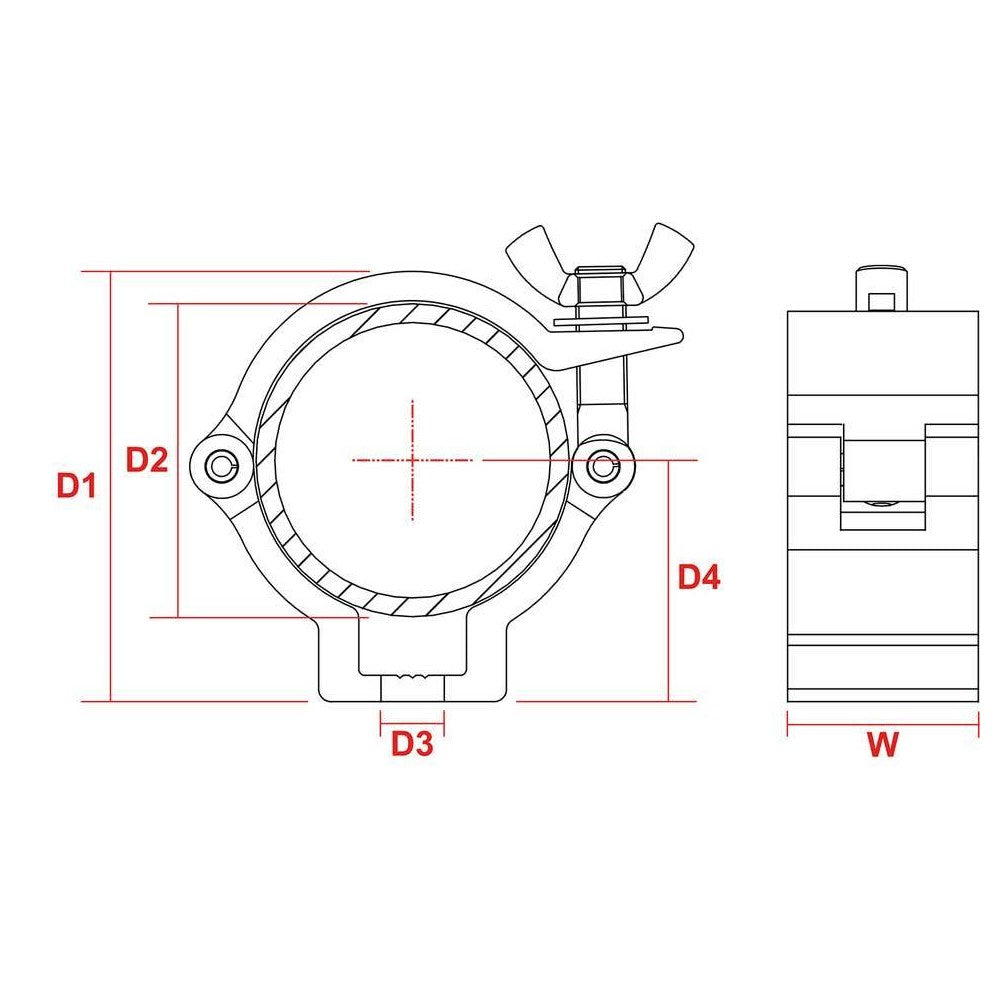 BeamZ BC50B-100 Half Coupler Sl100kg Bl