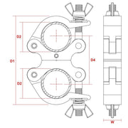 BeamZ BC50B-200D Swivel Coupler Sl 200kgB