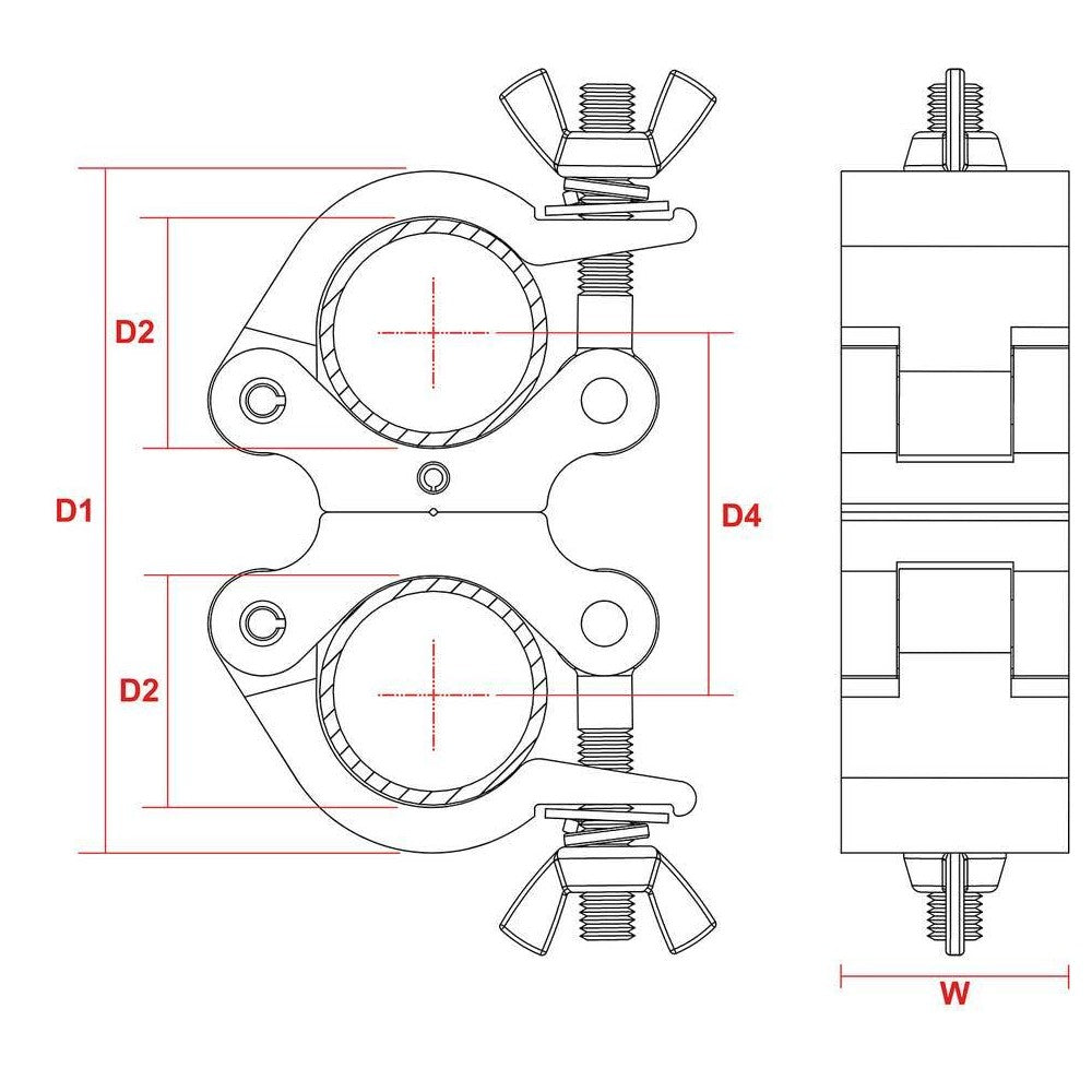 BeamZ BC50-500D Swivel Coupler Sl 500kg A