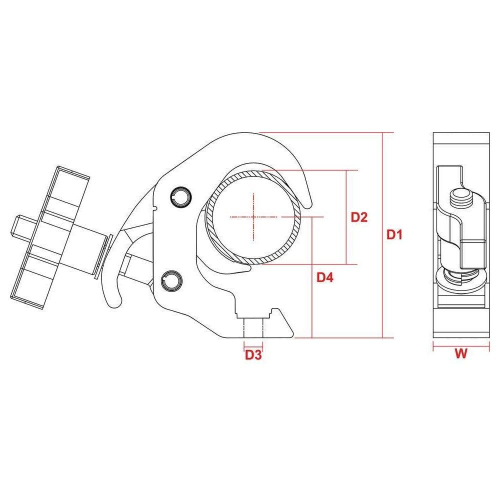 BeamZ BC50-250T Quick Trigger Sl 250kg Al