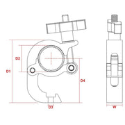 BeamZ BC50-250Q Trigger Clamp Sl 250kg Al