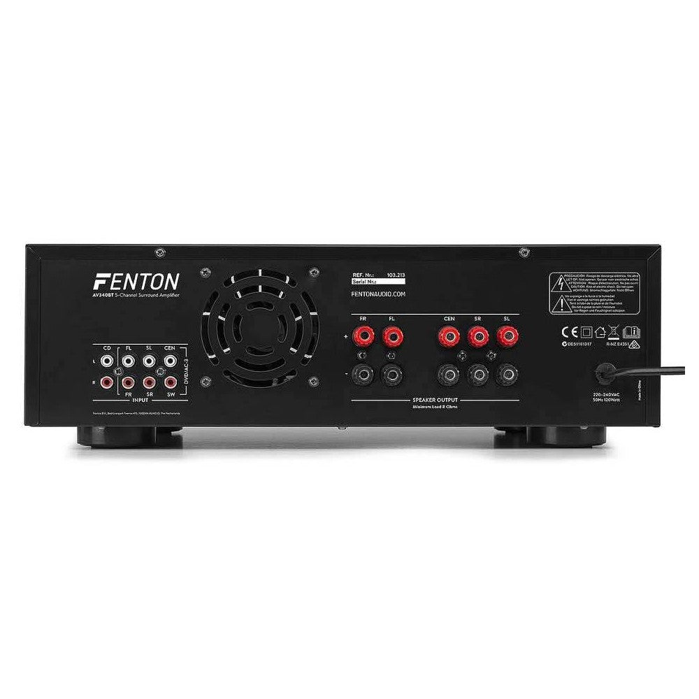 FENTON AV340BT Amplificador de sonido envolvente de 5 canales