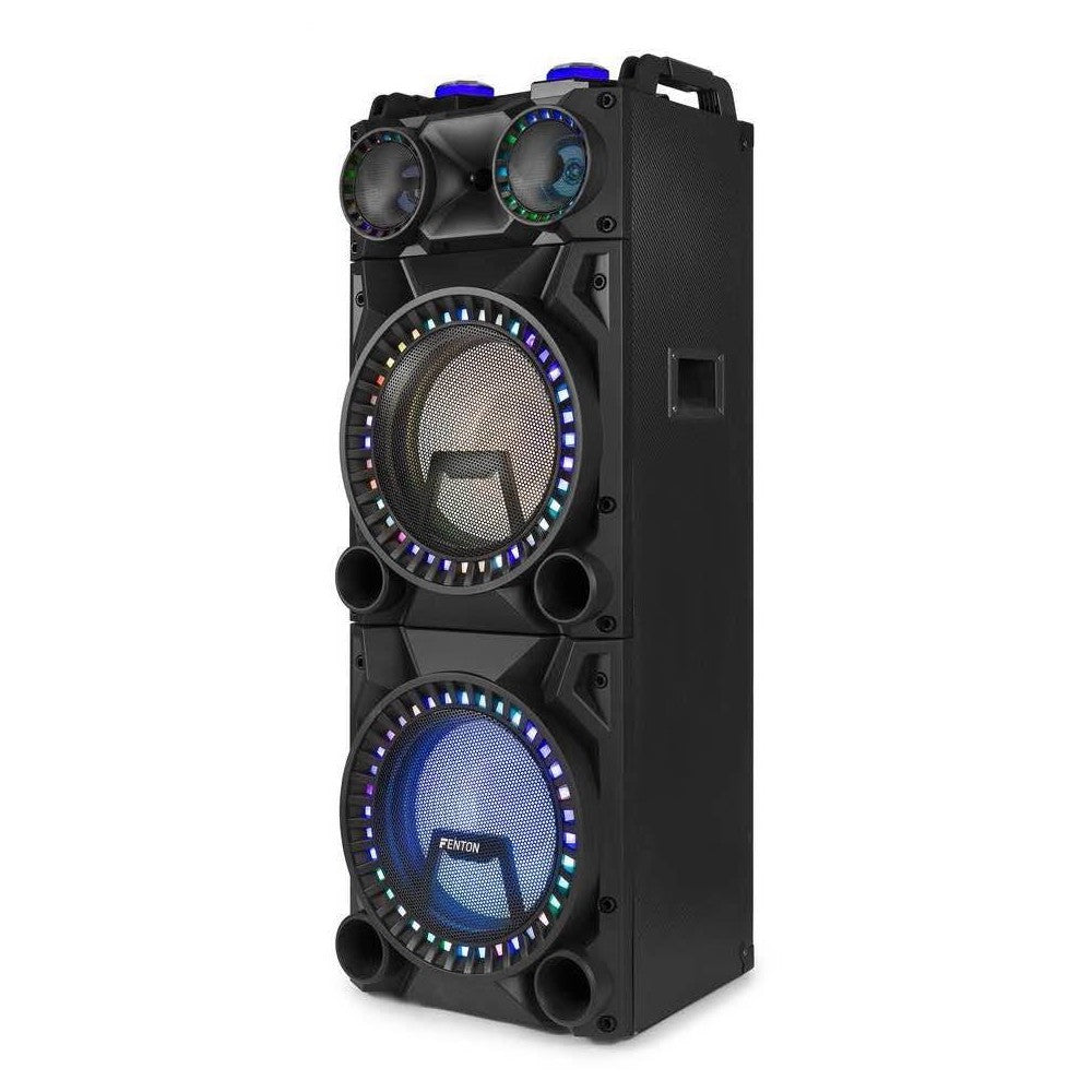 Fenton VS212 Active Speaker 2x12" BT, USB, LED
