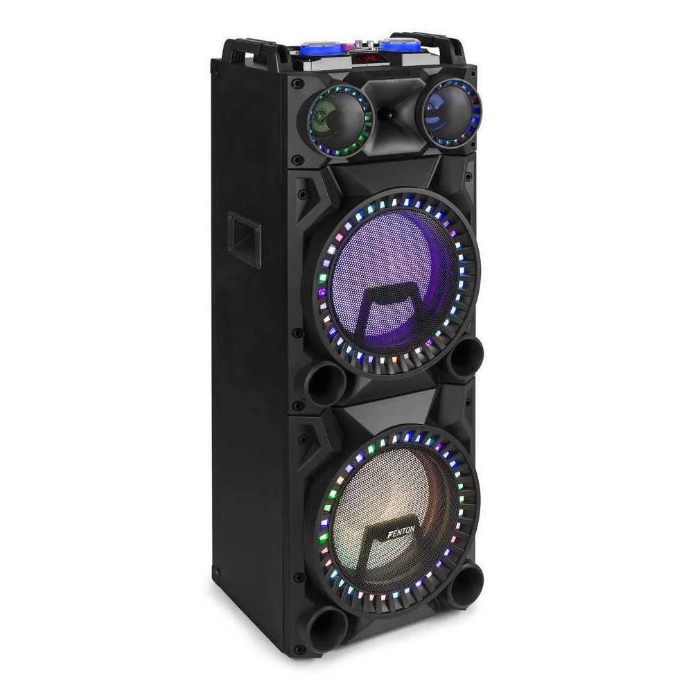 Fenton VS212 Active Speaker 2x12" BT, USB, LED