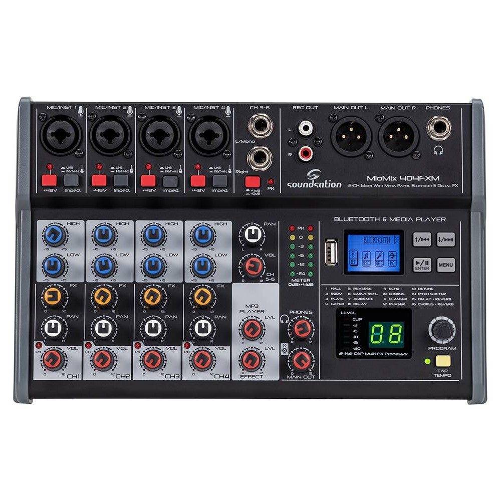 SOUNDSATION MIOMIX 404FXM Mixer a 6 Canali con Multi-Effetto Digitale