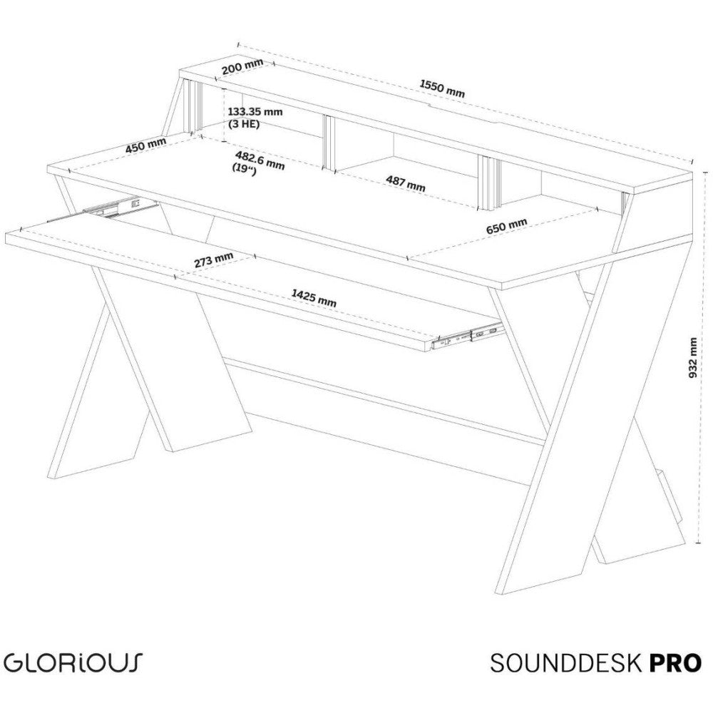 GLORIOUS SOUND DESK PRO WALNUT Studio Workstation