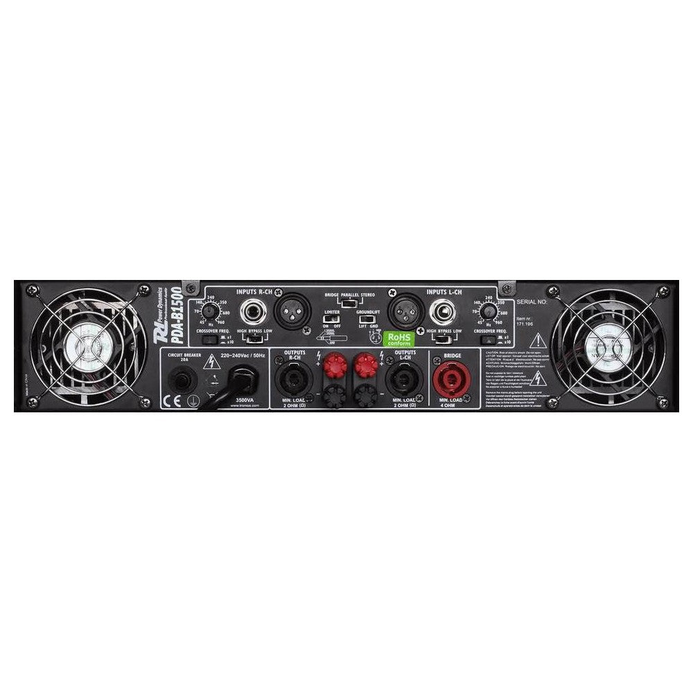 Power Dynamics PDA-B1500 Amplificador de 1500W