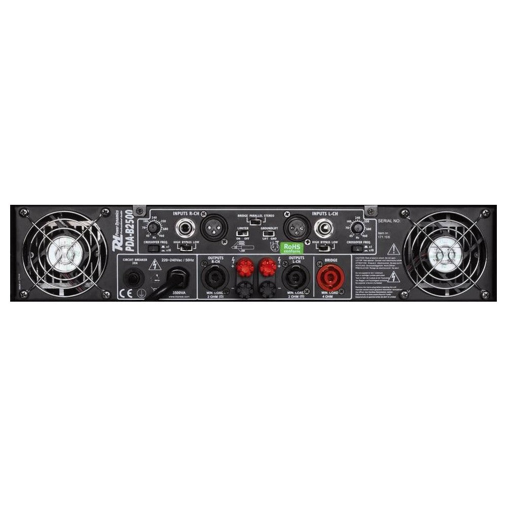 Power Dynamics PowerDyn, PDA-B2500 Amplificador profesional.