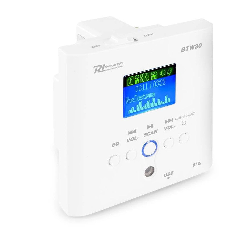 Power Dynamics BTW30 Reproductor de pared 2x15W BT