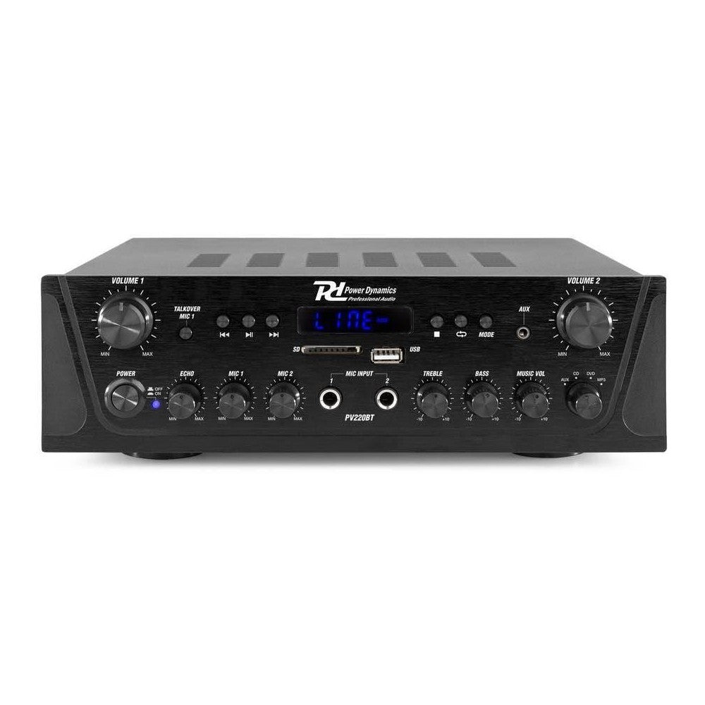 Power Dynamics PV220BT 2CH Amplificatore 2x100W BT