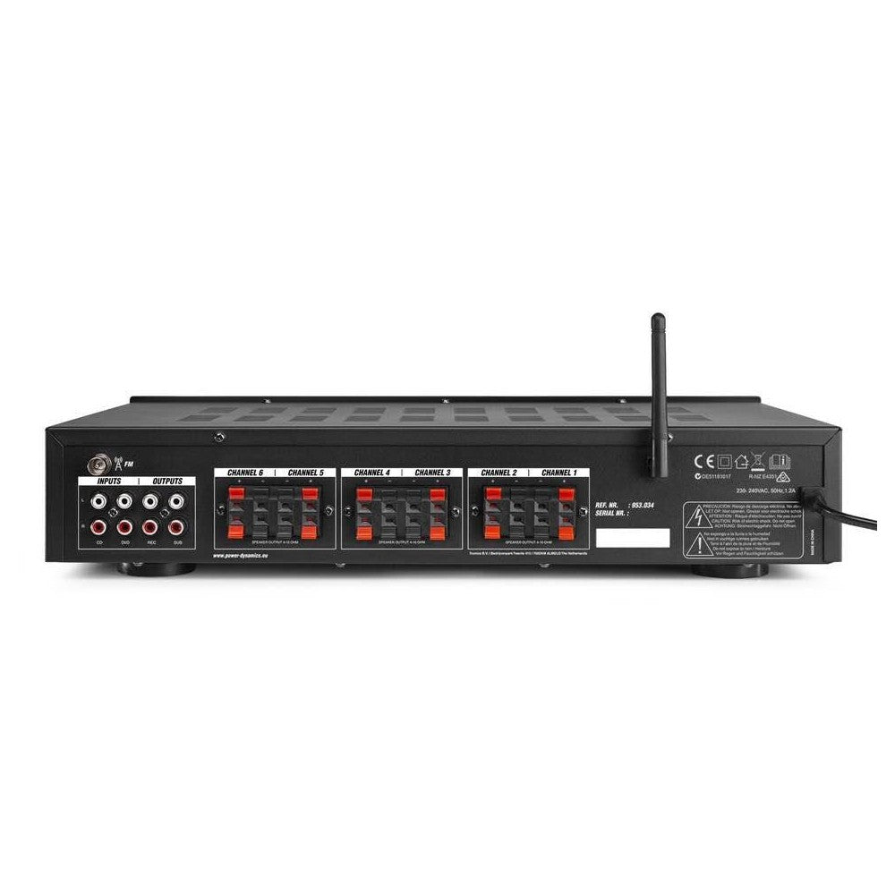 Power Dynamics PV260BT 6CH Amplificador 6x100W BT