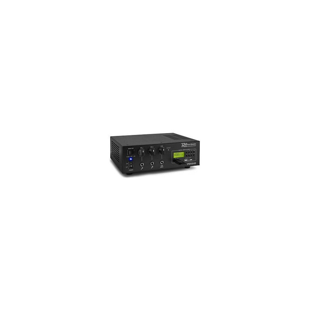 Power Dynamics PDV040 40W/100V-12V amplifier MP3
