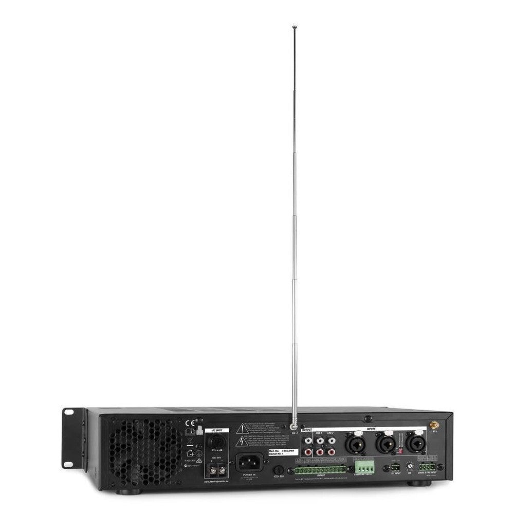 Power Dynamics PDV120MP3 Amplificador 120W/100V 4 zonas BT