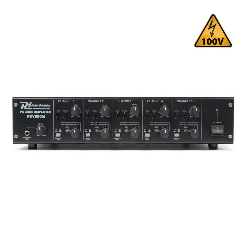 Power Dynamics PDV550M 100V 5ZMatrix amplificador 5x50W