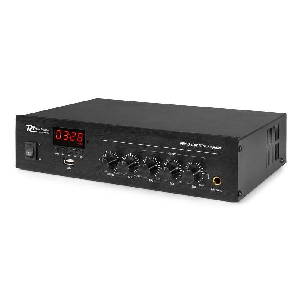 Power Dynamics PDM25 Amplificatore 25W/100V BT/MP3