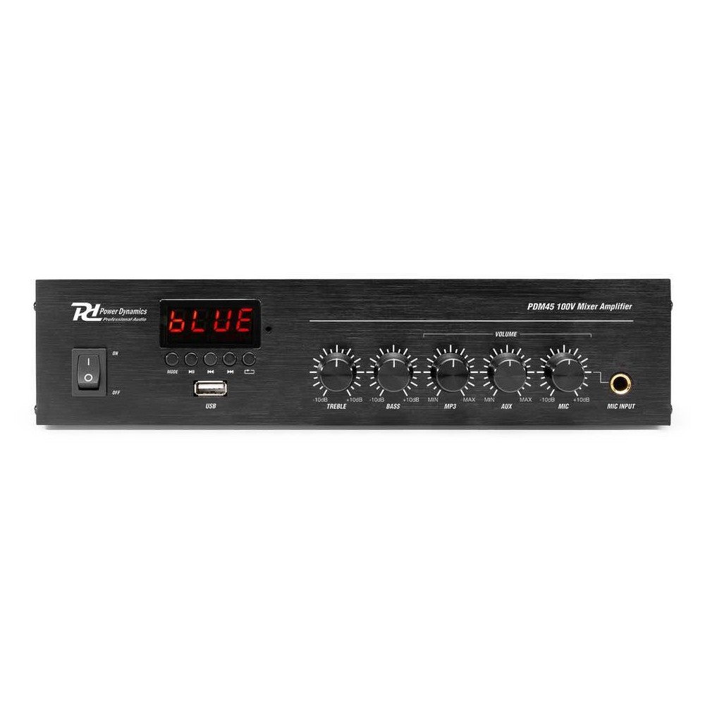 Power Dynamics PDM45 Amplificatore 45W/100V con BT/MP3