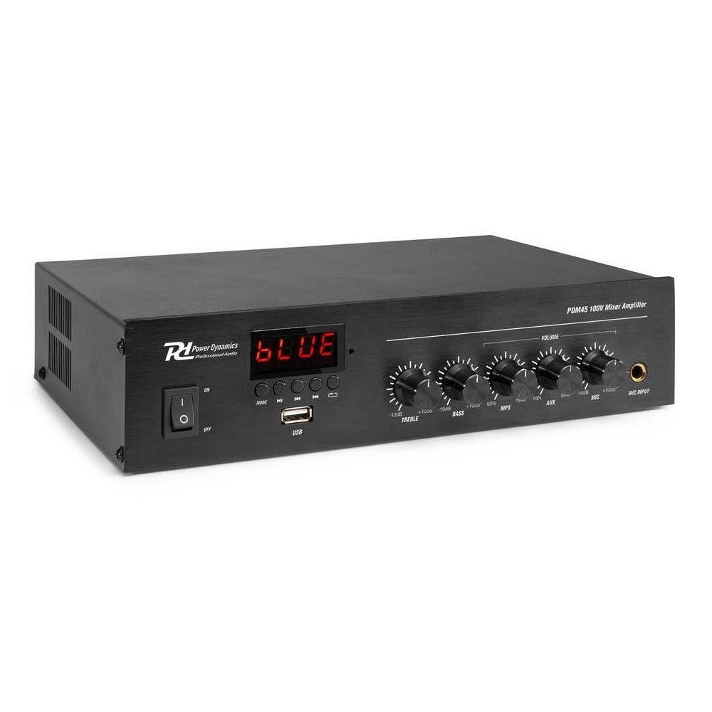 Power Dynamics PDM45 Amplificatore 45W/100V con BT/MP3