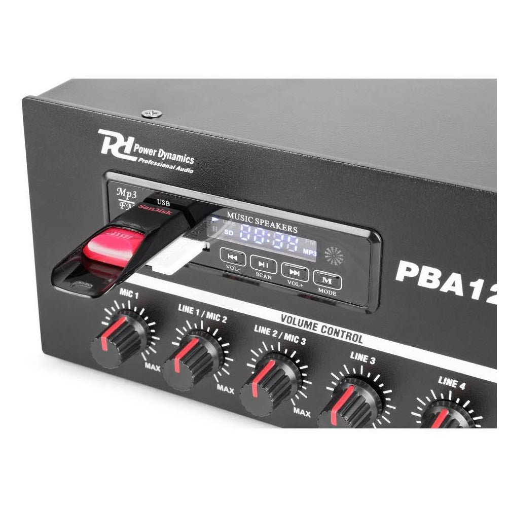 Power Dynamics PBA30 Amplificatore 30W/100V USB/MP3/BT