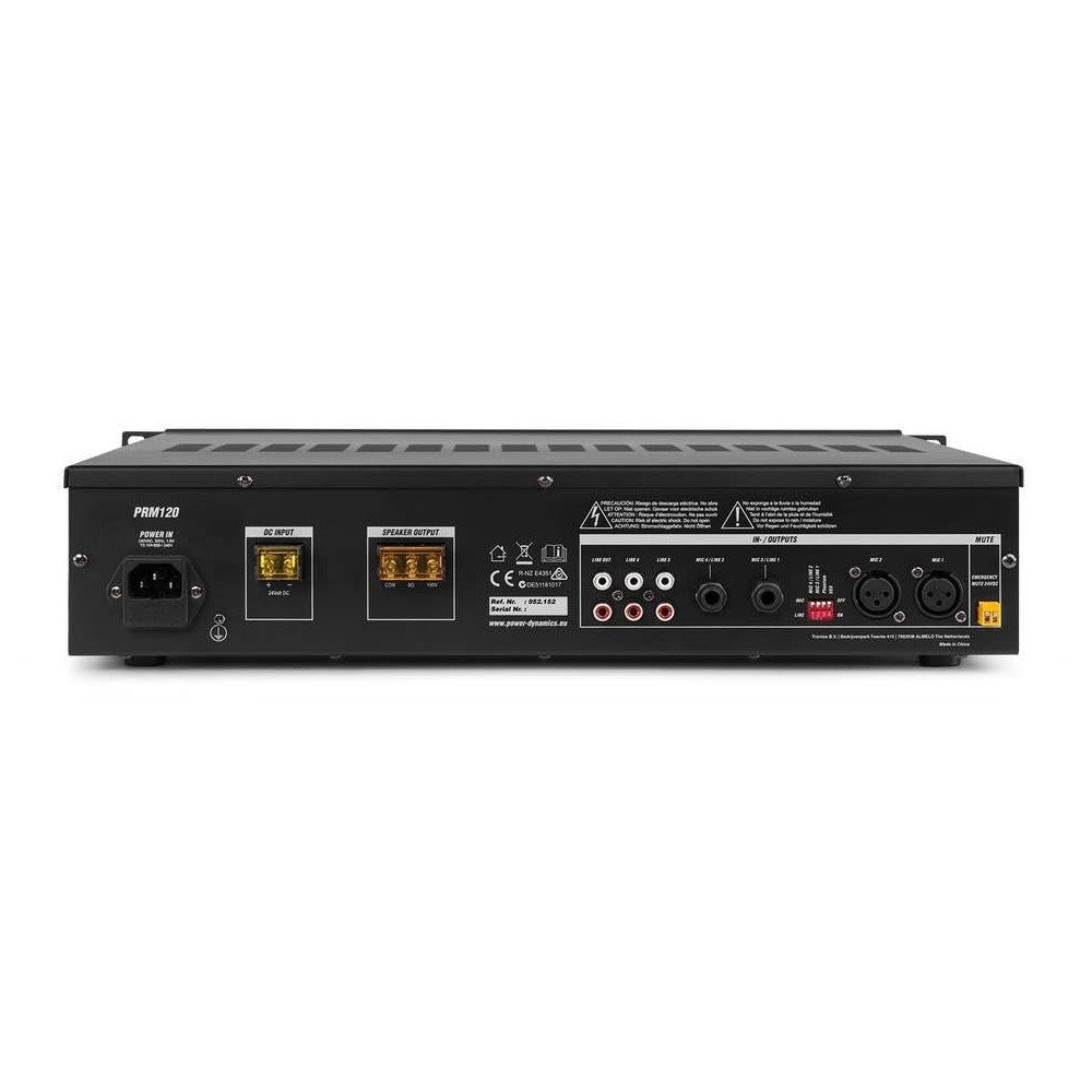 Power Dynamics PRM120 Amplificador 120W/100V