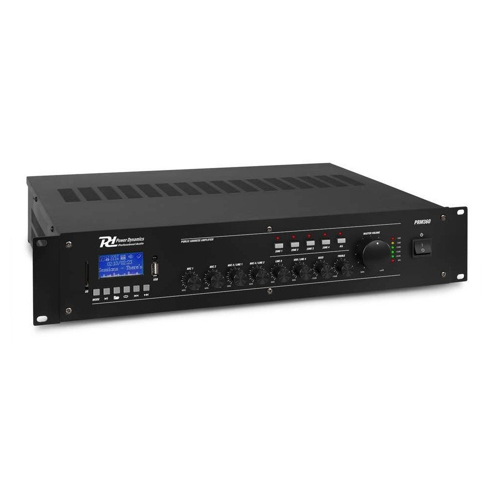 Power Dynamics PRM360 Amplificatore 360W/100V 4 Zone