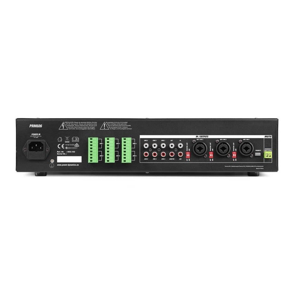 POWER DYNAMICS PRM606 Amplificatore Matrice 60W/100V 6 Zone