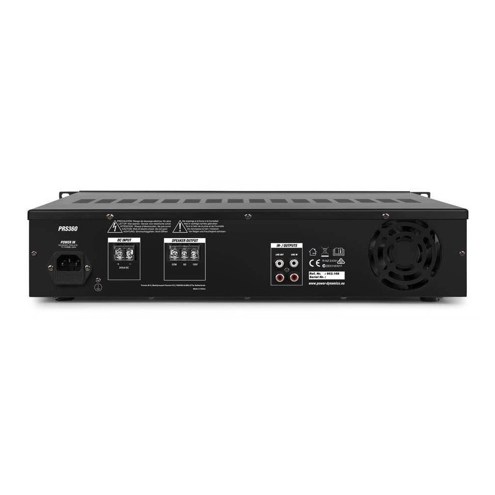 Power Dynamics PRS360 100V Slave Amplifier 360W