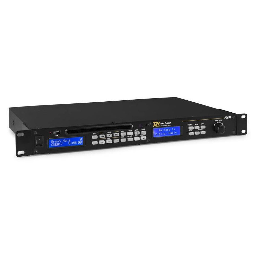 Power Dynamics PDC-60 Lector de CD/USB y Sintonizador FM/DAB+