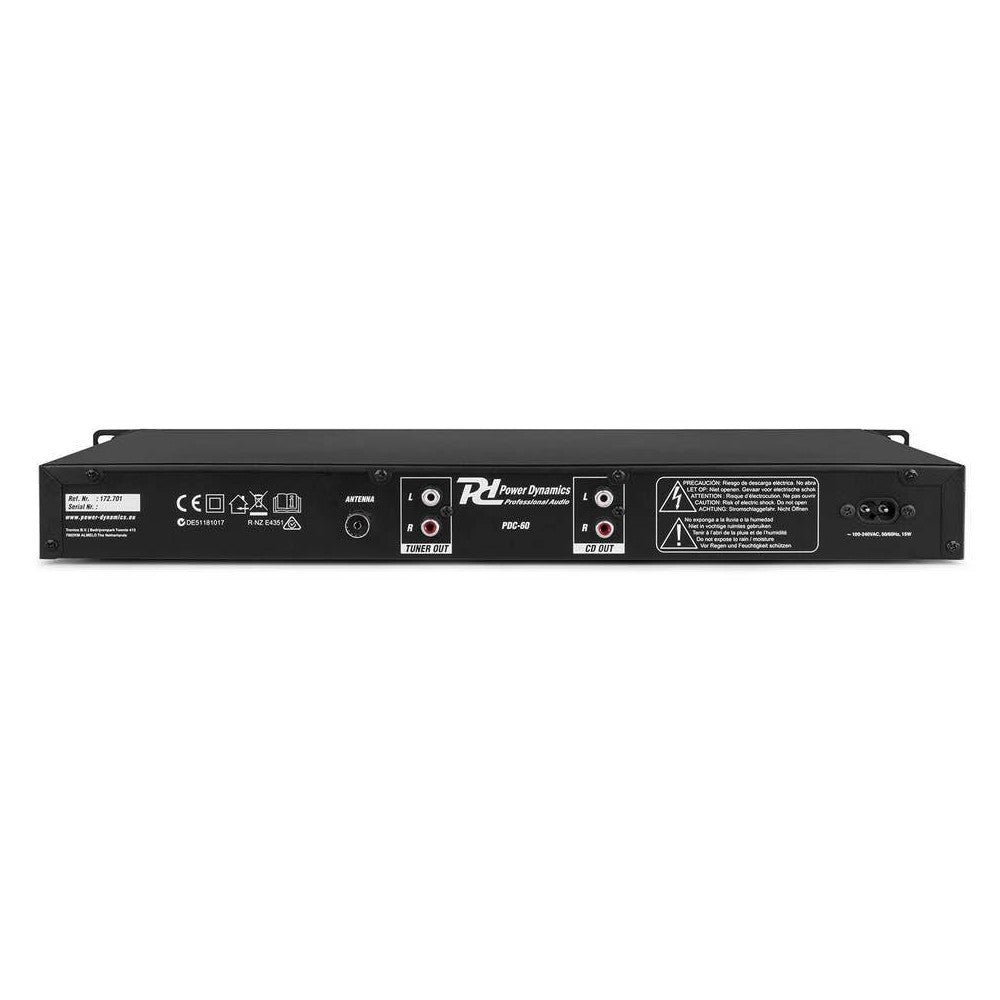 Power Dynamics PDC-60 Lector de CD/USB y Sintonizador FM/DAB+