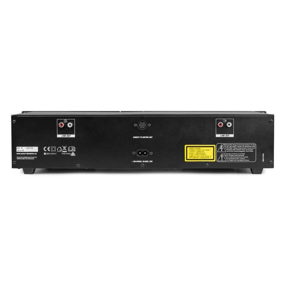 Reproductor doble de CD/MP3/USB Power Dynamics PDX350