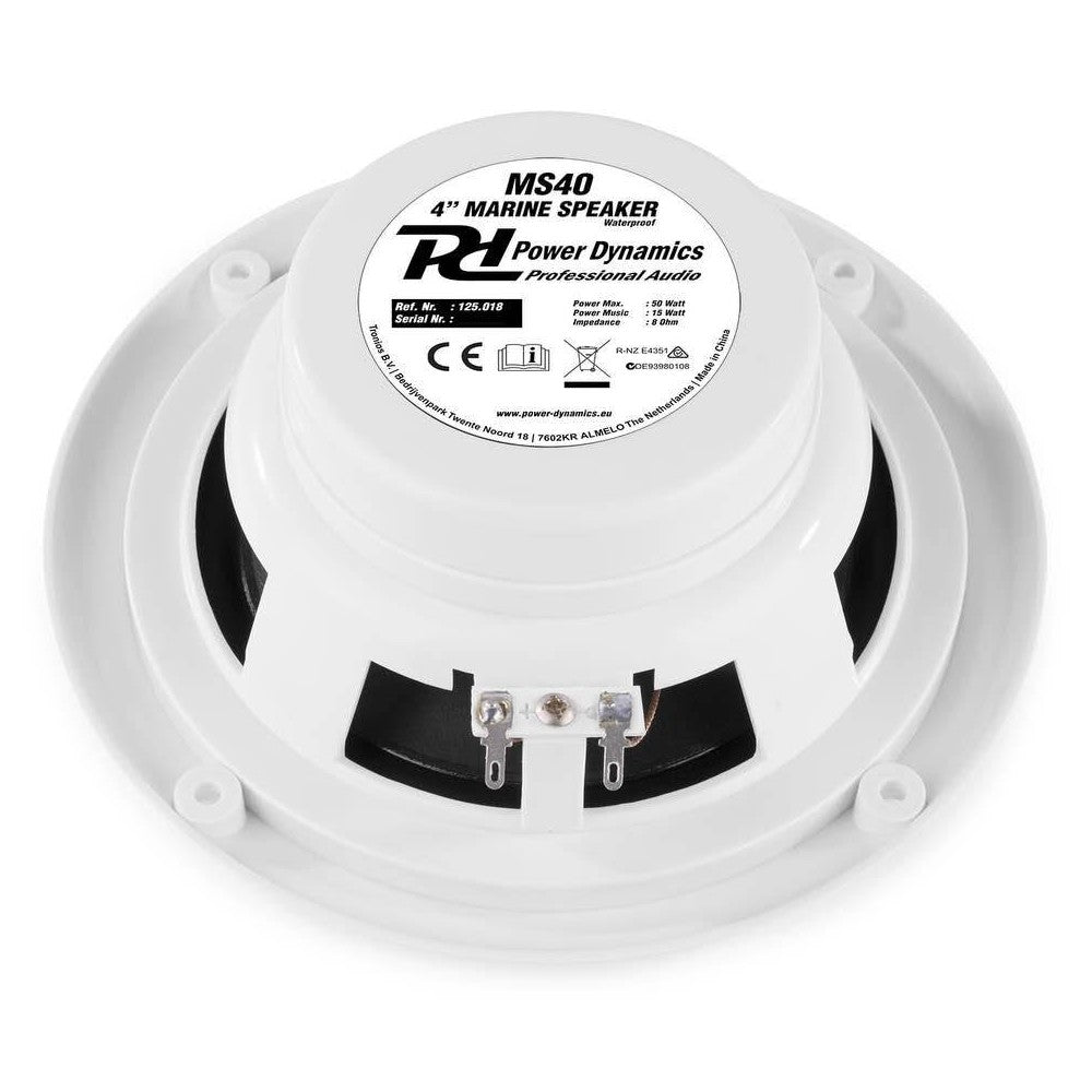 Power Dynamics MS40 Marine Speaker 4" 50W Par