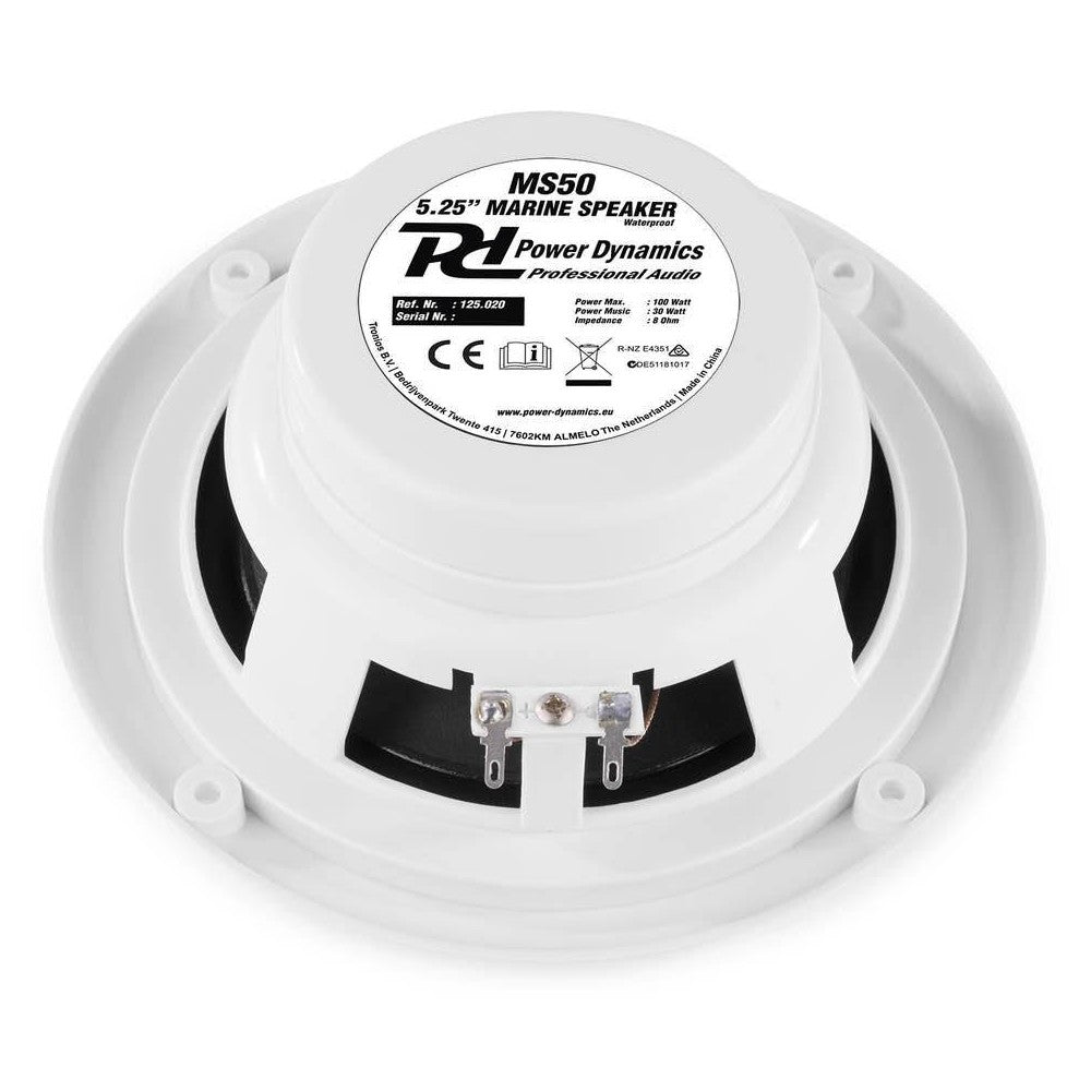 Power Dynamics MS50 Marine Speaker 5.25" 80W 2-way