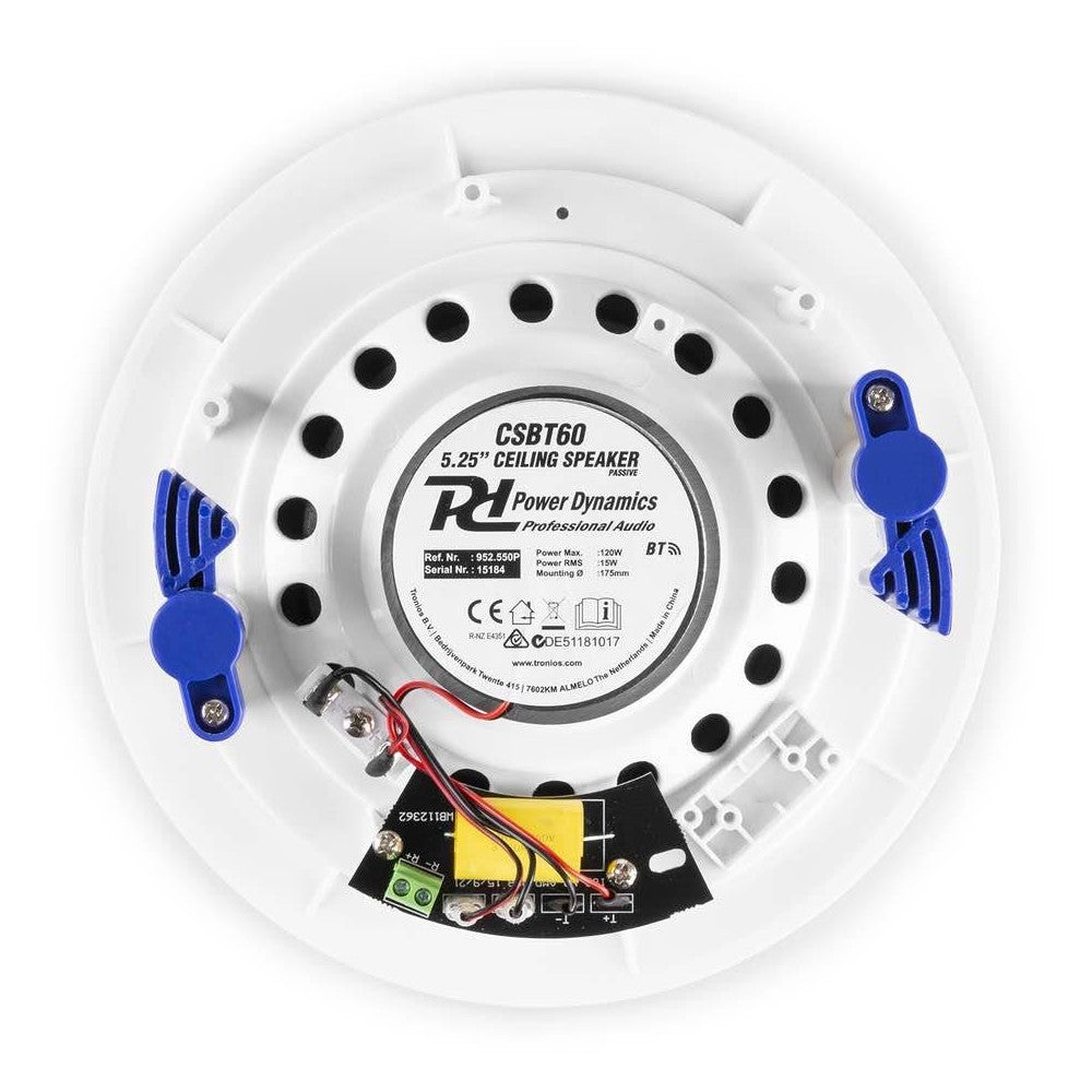 Power Dynamics CSBT60 Set di 2 Diffusori da Soffitto da 5,25" BT