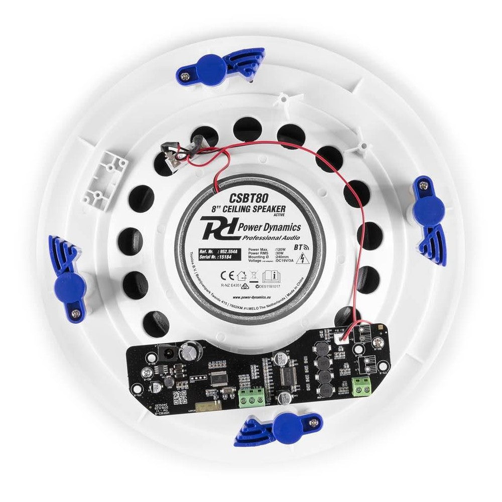 Power Dynamics CSBT80 Amplified Ceiling Speaker Set BT 8.0"