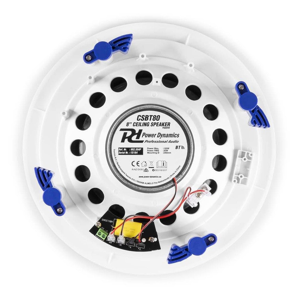 Power Dynamics CSBT80 Amplified Ceiling Speaker Set BT 8.0"